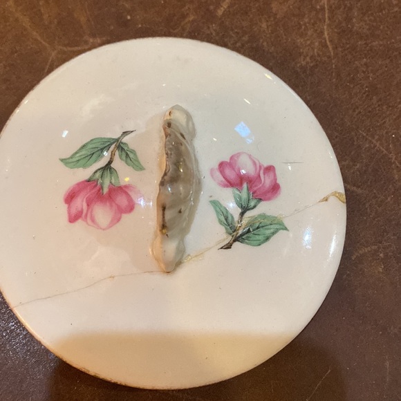 Cunningham & Picket Nautilus Magnolia Shell Sugar Bowl w/Lid Hand Decorated 22K - Picture 8 of 10